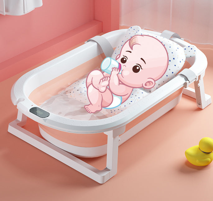 Foldable Baby Bathtub Household Hotel Ajustable Portable Newborn Baby Swimming Tub Anti-Slip Bottom Bath Bucket For Baby Shower