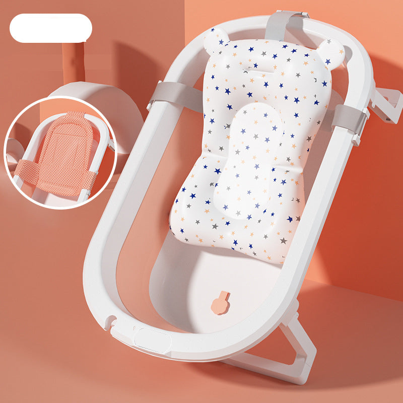 Foldable Baby Bathtub Household Hotel Ajustable Portable Newborn Baby Swimming Tub Anti-Slip Bottom Bath Bucket For Baby Shower
