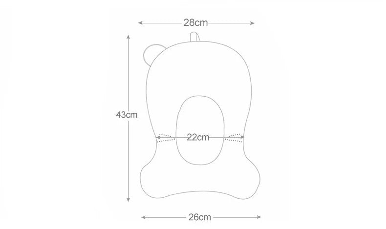 Portable Baby Bathtub Pad Ajustable Bath Tub Shower Cushion Newborn Support Seat Mat Foldable Baby Bath Seat Floating Water Pad