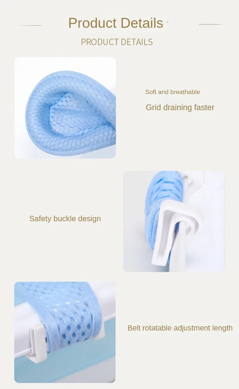 Newborn Adjustable Bathtub Pillow Seat Cushion Cross-shaped Anti-slip Baby Bath Net Mat Children Bathtub Shower Cradle Bed Seat