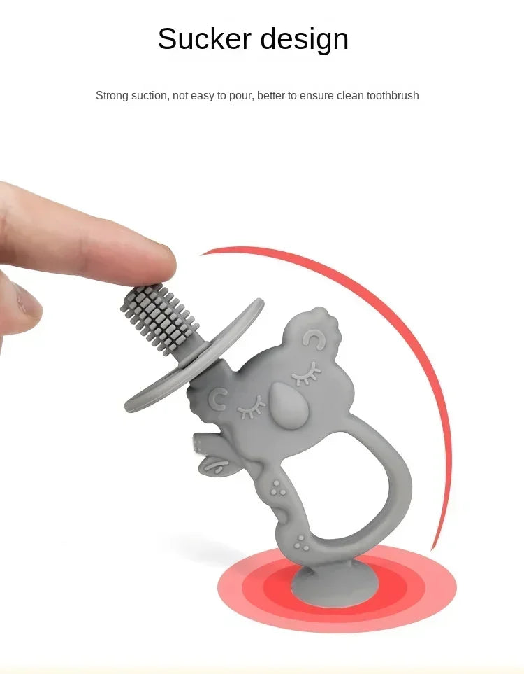 Animal Koala Safe Toddle Teether Chew Toy Teething Ring Infant Baby Silicone Training Toothbrush BPA Free Rodent Baby Accessorie