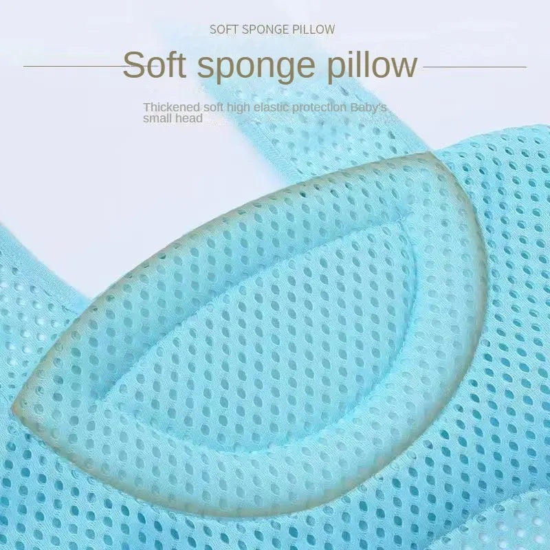 Newborn Adjustable Bathtub Pillow Seat Cushion Cross-shaped Anti-slip Baby Bath Net Mat Children Bathtub Shower Cradle Bed Seat