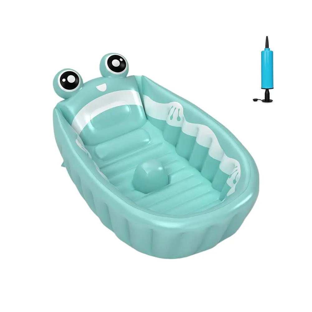 Cute Children Inflatable Bathtub Cartoon Manual Inflatable Baby Bath Indoor Kids Swimming Pool Portable Newborn Shower Products