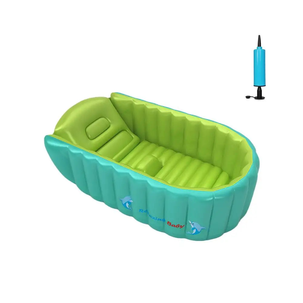Cute Children Inflatable Bathtub Cartoon Manual Inflatable Baby Bath Indoor Kids Swimming Pool Portable Newborn Shower Products
