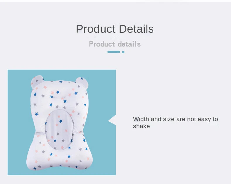 Portable Baby Bathtub Pad Ajustable Bath Tub Shower Cushion Newborn Support Seat Mat Foldable Baby Bath Seat Floating Water Pad