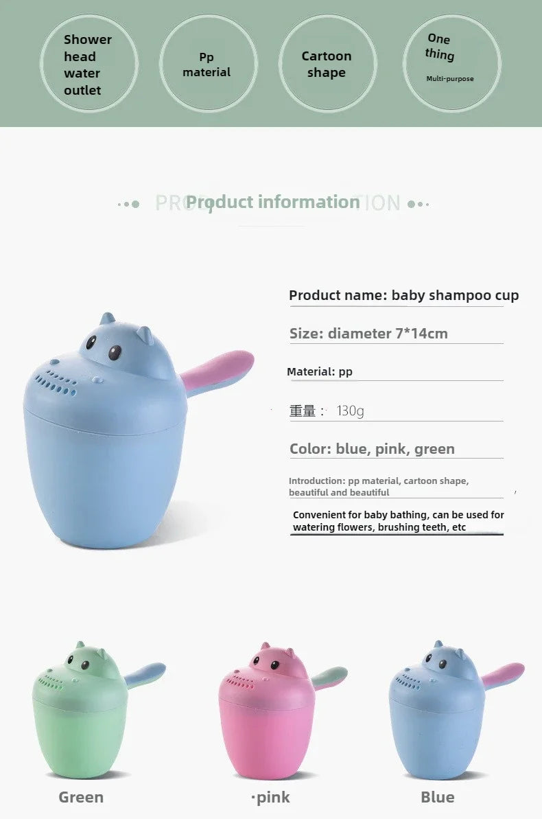Baby Shampoo Rinser Durable Kids Shampoo Rinse Cup Bath Shower Washing Head Children Bathing Baby Shower Spoons