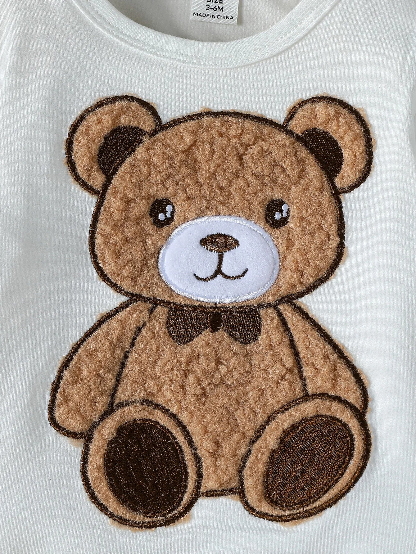 2PCS Baby Boys Boys Autumn Cute Long Sleeve Top  With Bear +Button Jumpsuit Playsuit Overalls Sets Clothes Casual Outfits