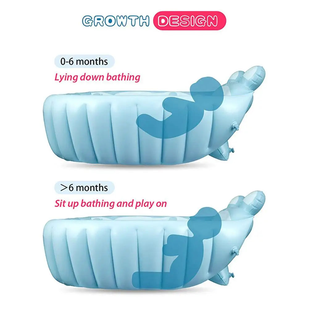 Cute Children Inflatable Bathtub Cartoon Manual Inflatable Baby Bath Indoor Kids Swimming Pool Portable Newborn Shower Products