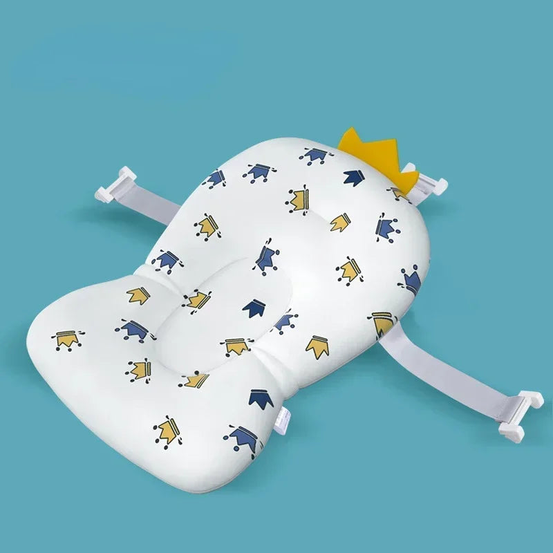 Portable Baby Bathtub Pad Ajustable Bath Tub Shower Cushion Newborn Support Seat Mat Foldable Baby Bath Seat Floating Water Pad