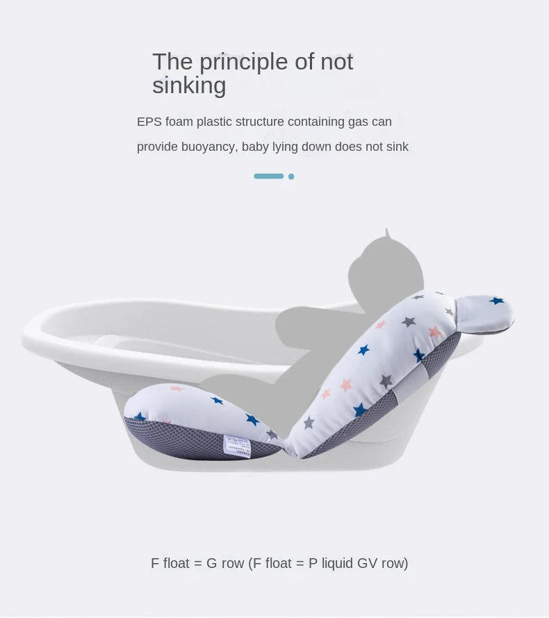 Portable Baby Bathtub Pad Ajustable Bath Tub Shower Cushion Newborn Support Seat Mat Foldable Baby Bath Seat Floating Water Pad