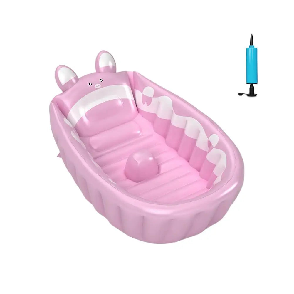 Cute Children Inflatable Bathtub Cartoon Manual Inflatable Baby Bath Indoor Kids Swimming Pool Portable Newborn Shower Products