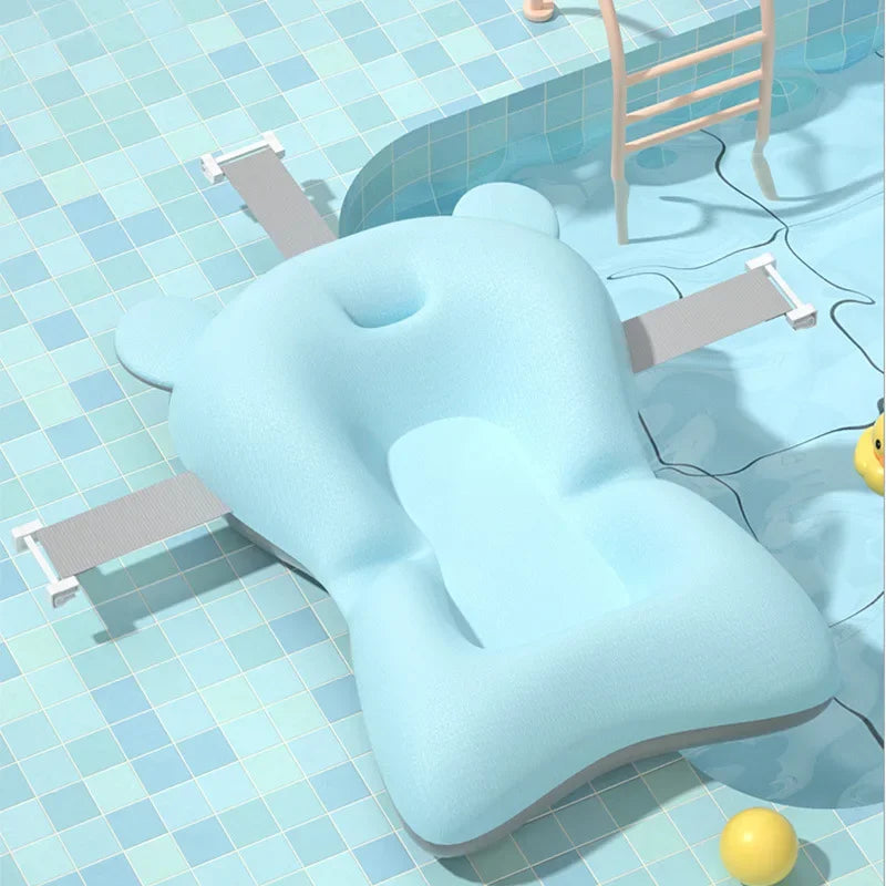 Baby Bath Support Pad Foldable Floating Seat Adjustable Newborn Bathing Cushion Infant Safety Net Hammock