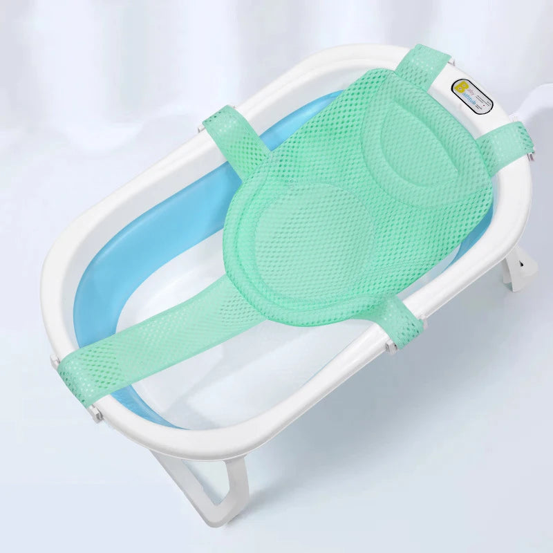 Newborn Adjustable Bathtub Pillow Seat Cushion Cross-shaped Anti-slip Baby Bath Net Mat Children Bathtub Shower Cradle Bed Seat